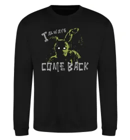 Світшот I always come back Чорний фото