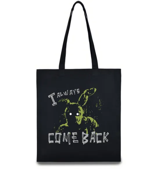 Еко-сумка I always come back Чорний фото
