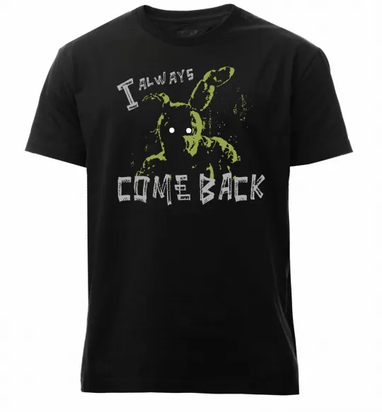 Мужская премиум футболка I always come back Черный фото