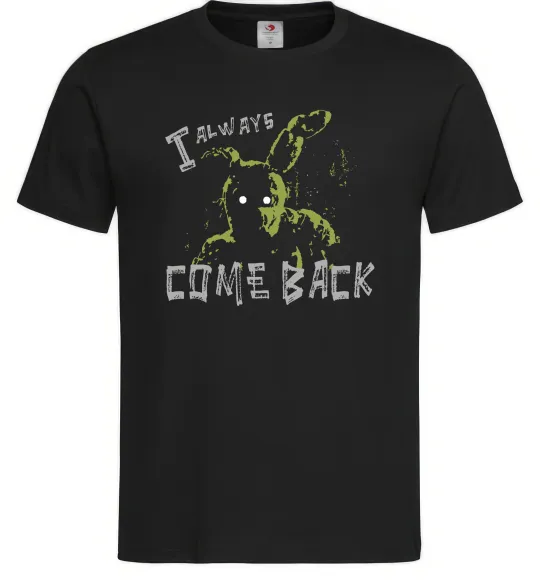Мужская футболка I always come back Черный фото