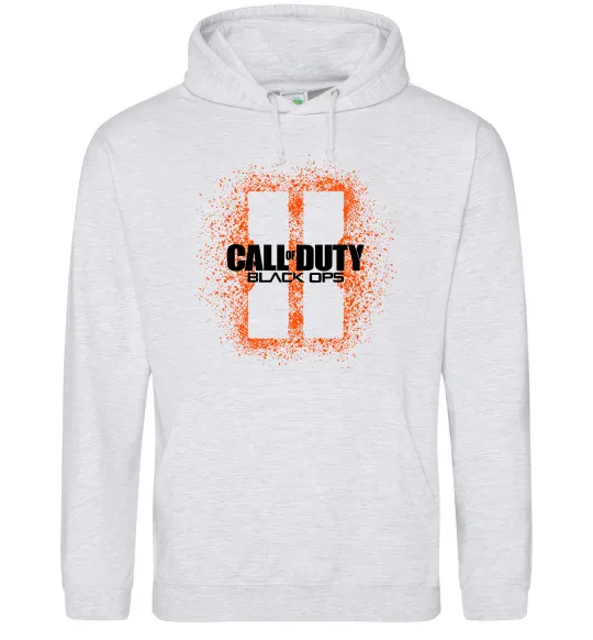 Чоловіча толстовка (худі) Black Ops spray Сірий меланж фото