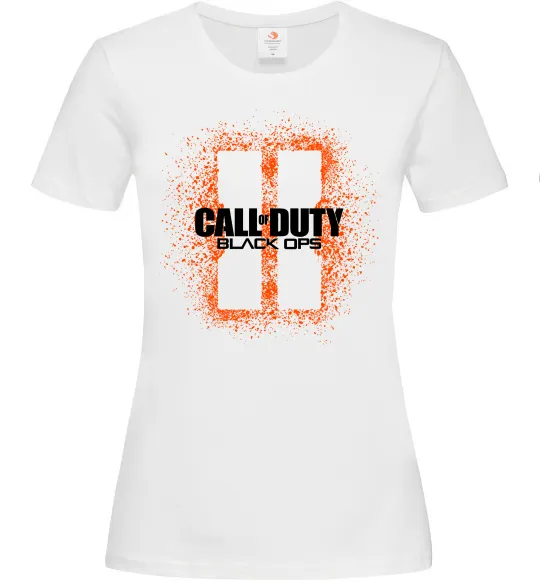 Женская футболка Black Ops spray Белый фото