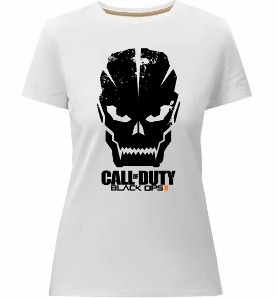 Жіноча преміум футболка CoD Black ops Білий фото