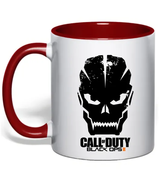 Чашка с цветной ручкой CoD Black ops Красный фото