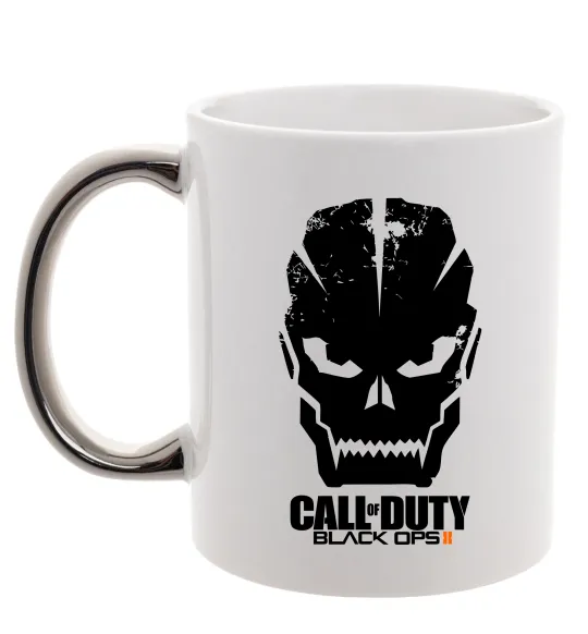 Чашка с цветной ручкой CoD Black ops Серебро фото