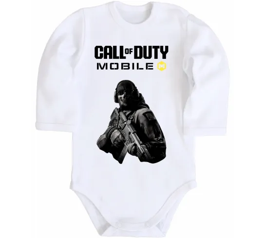 Дитячий бодік CoD mobile Білий фото