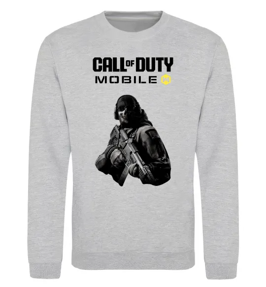 Свитшот CoD mobile Серый меланж фото