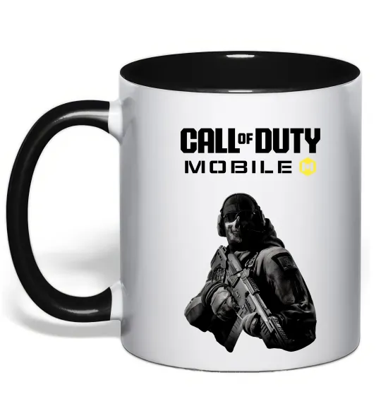 Чашка с цветной ручкой CoD mobile Черный фото