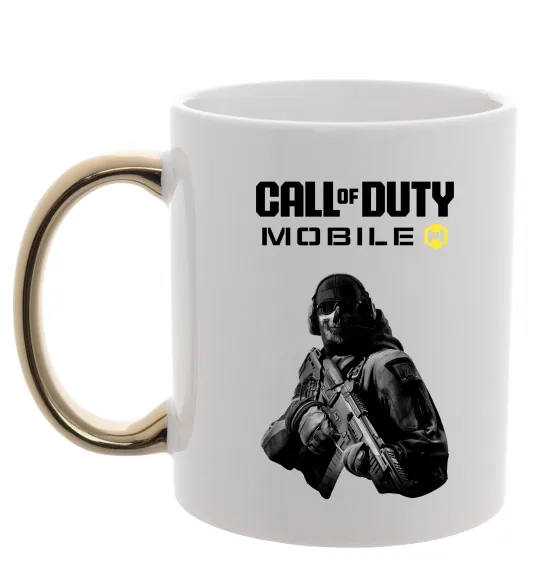 Чашка с цветной ручкой CoD mobile Золото фото