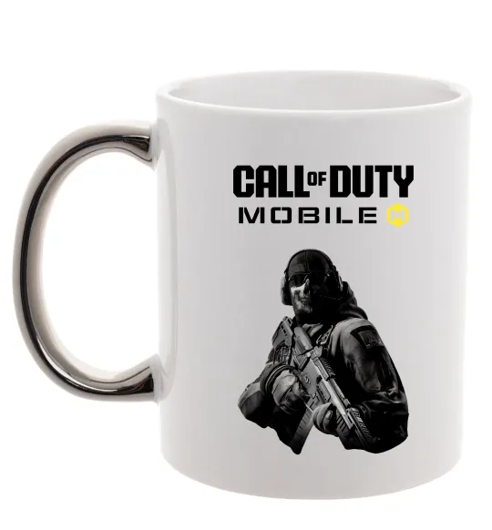 Чашка с цветной ручкой CoD mobile Серебро фото