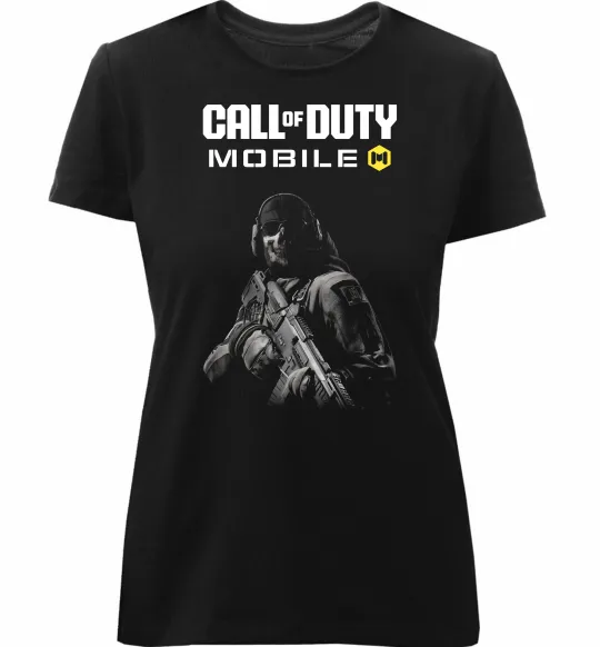 Жіноча преміум футболка CoD mobile Чорний фото