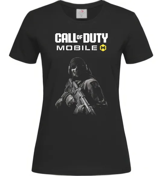 Жіноча футболка CoD mobile Чорний фото