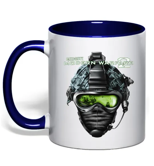 Чашка з кольоровою ручкою Call of Duty Modern Warfare 2 Глибокий темно-синій фото