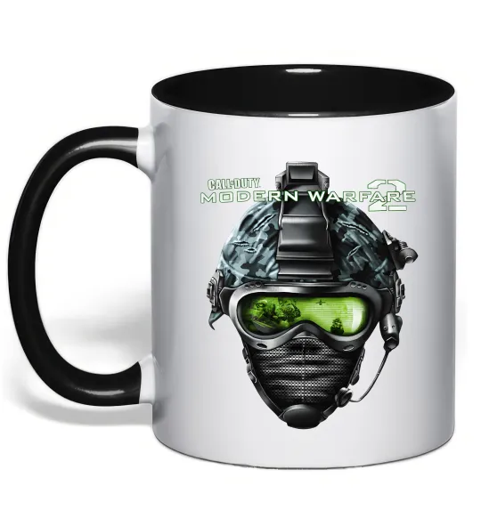 Чашка з кольоровою ручкою Call of Duty Modern Warfare 2 Чорний фото