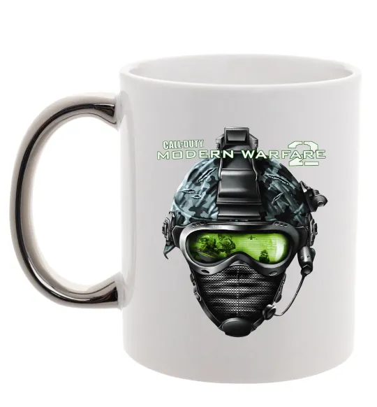 Чашка з кольоровою ручкою Call of Duty Modern Warfare 2 Срібло фото