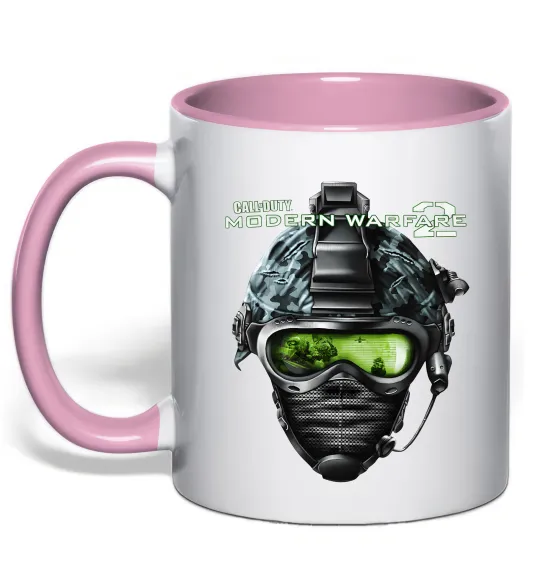 Чашка з кольоровою ручкою Call of Duty Modern Warfare 2 Ніжно рожевий фото