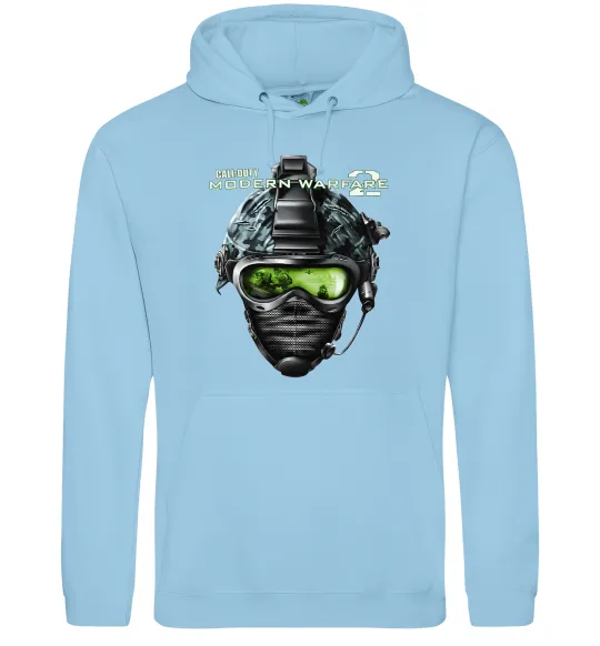 Чоловіча толстовка (худі) Call of Duty Modern Warfare 2 Блакитний фото
