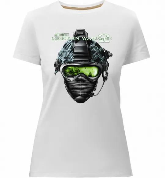 Жіноча преміум футболка Call of Duty Modern Warfare 2 Білий фото