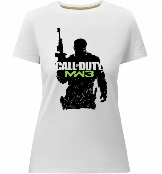 Жіноча преміум футболка CoD MW3 Білий фото