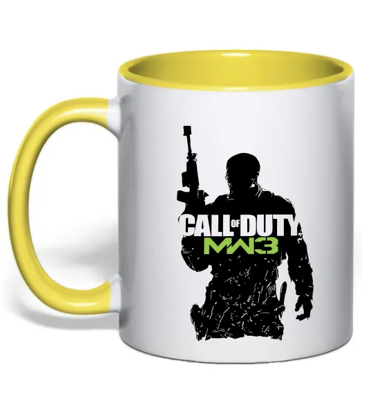 Чашка с цветной ручкой CoD MW3 Солнечно желтый фото