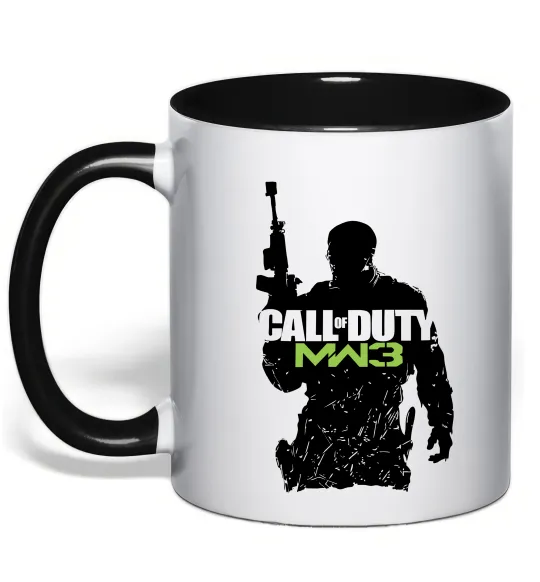 Чашка с цветной ручкой CoD MW3 Черный фото