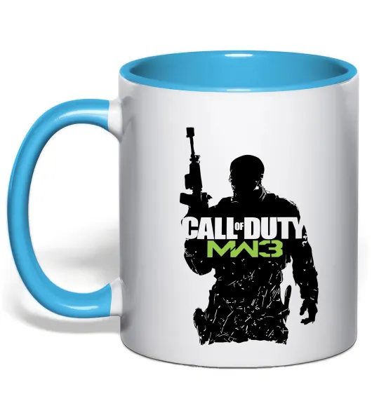 Чашка с цветной ручкой CoD MW3 Голубой фото
