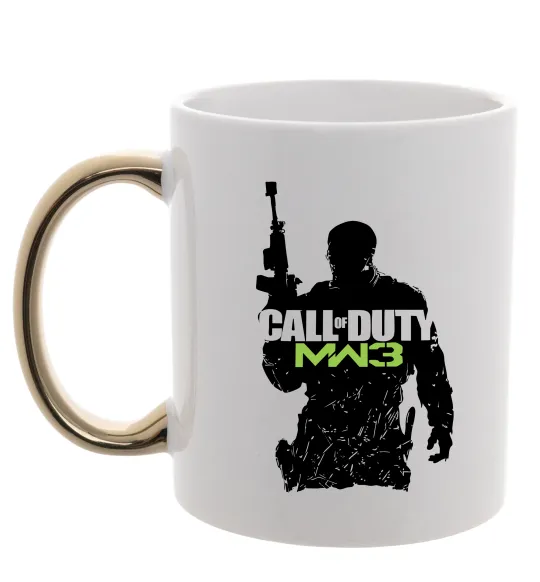 Чашка с цветной ручкой CoD MW3 Золото фото