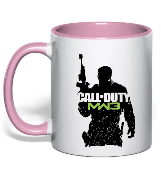 Чашка с цветной ручкой CoD MW3 Нежно розовый фото