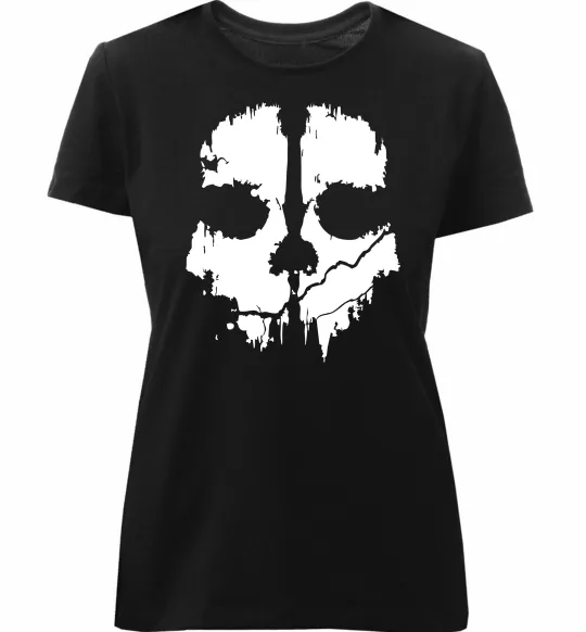 Жіноча преміум футболка Ghost Чорний фото