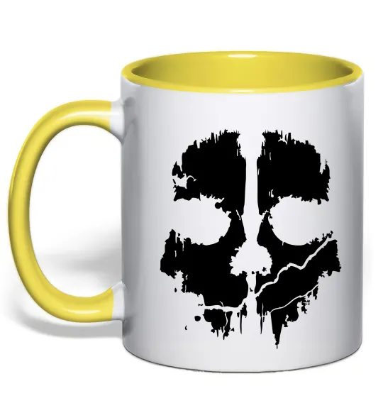 Чашка с цветной ручкой Ghost Солнечно желтый фото