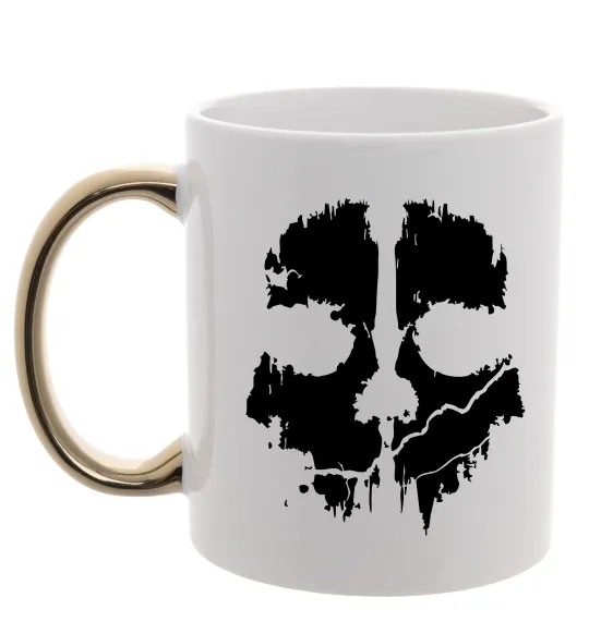 Чашка с цветной ручкой Ghost Золото фото