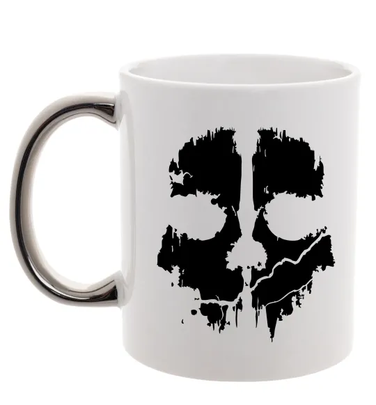 Чашка с цветной ручкой Ghost Серебро фото