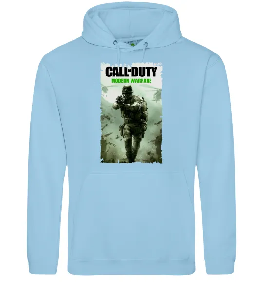 Мужская толстовка (худи) Modern Warfare Голубой фото