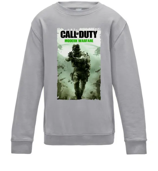 Детский Свитшот Modern Warfare Серый меланж фото