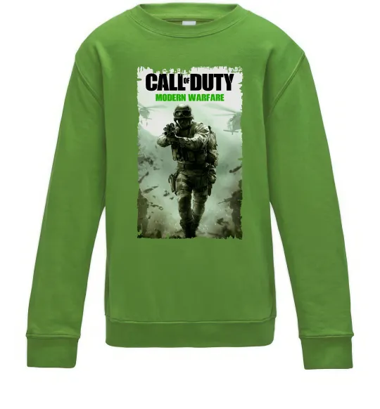 Детский Свитшот Modern Warfare Лаймовый фото