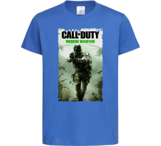 Дитяча футболка Modern Warfare Яскраво-синій фото