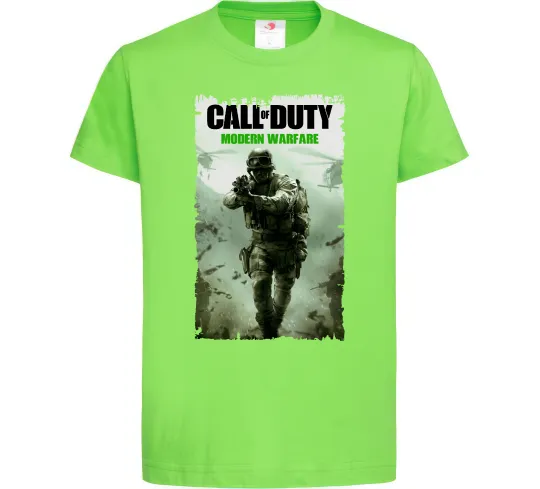 Дитяча футболка Modern Warfare Лаймовий фото