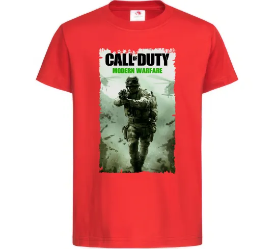 Дитяча футболка Modern Warfare Червоний фото