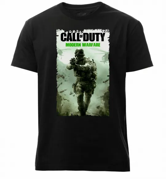 Чоловіча преміум футболка Modern Warfare Чорний фото