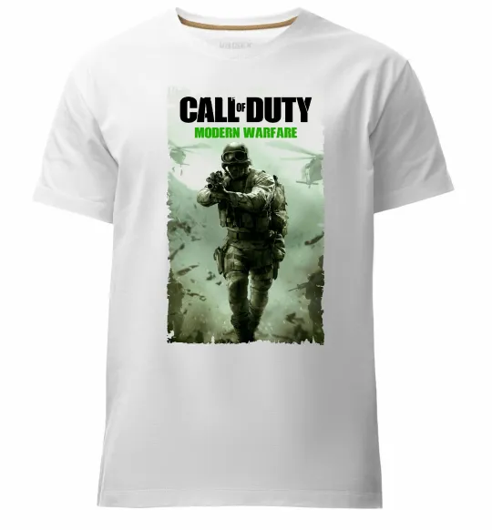 Чоловіча преміум футболка Modern Warfare Білий фото
