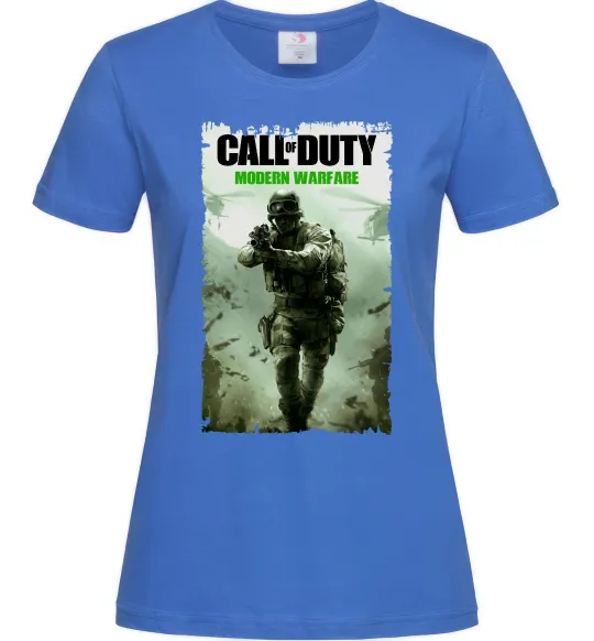 Жіноча футболка Modern Warfare Яскраво-синій фото