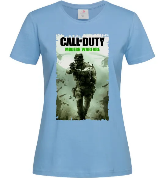 Жіноча футболка Modern Warfare Блакитний фото