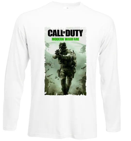 Лонгслив Modern Warfare Белый фото