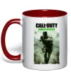 Чашка с цветной ручкой Modern Warfare Красный фото