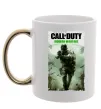 Чашка с цветной ручкой Modern Warfare Золото фото