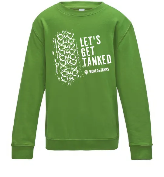 Дитячий світшот World of tanks Let`s get tanked Лаймовий фото