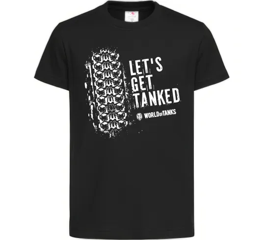 Дитяча футболка World of tanks Let`s get tanked Чорний фото