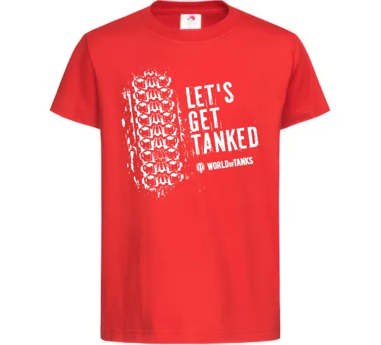 Дитяча футболка World of tanks Let`s get tanked Червоний фото