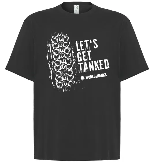Футболка Оверсайз World of tanks Let`s get tanked Чорний фото