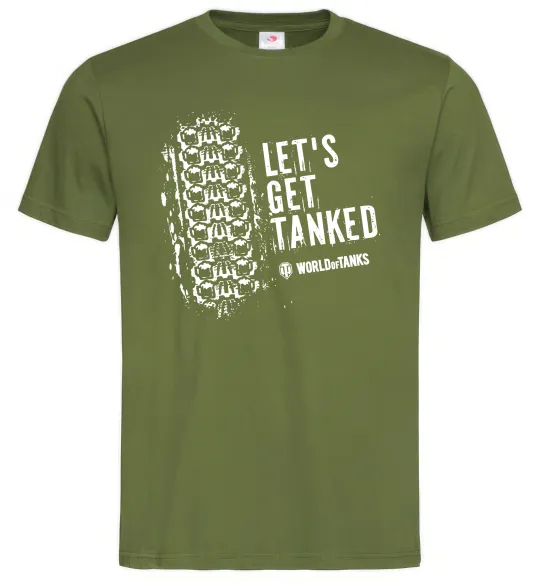 Чоловіча футболка World of tanks Let`s get tanked Оливковий фото